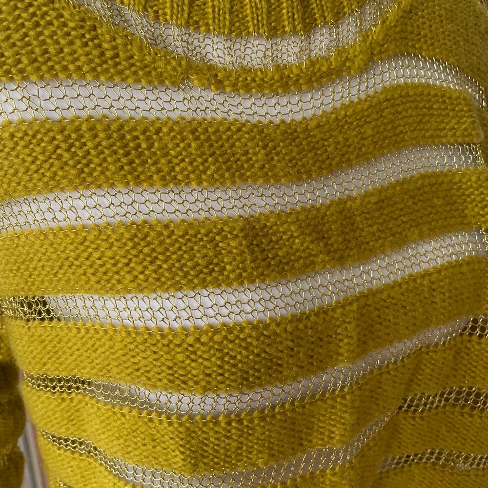 Jessica Simpson Mustard Striped Sweater - Picture 2 of 5